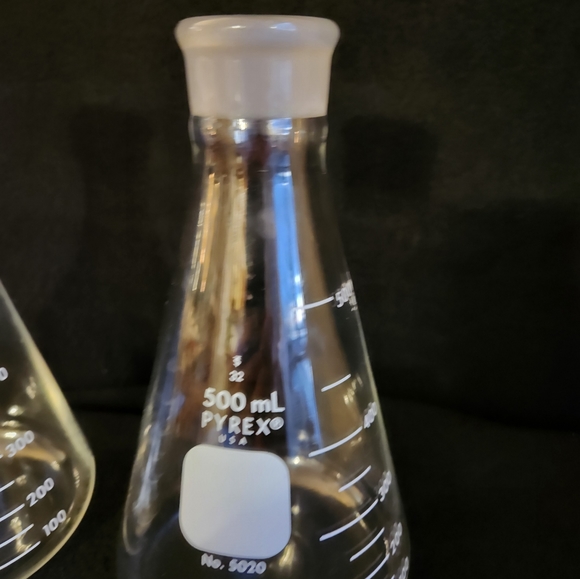 Vintage Pyrex Flask Erlenmeyer Glass Labware Science No 5020 - Picture 5 of 9